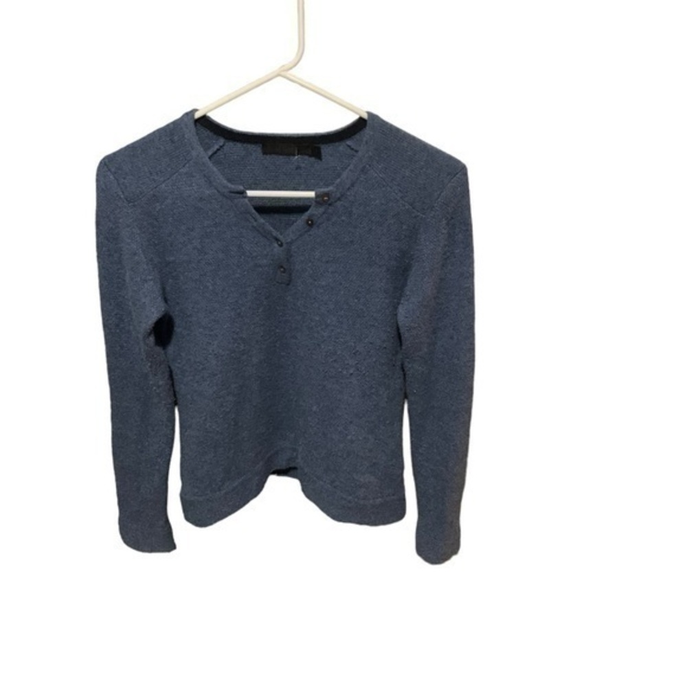 Raffi Blue Long Sleeve Cashmere Sweater Size Small